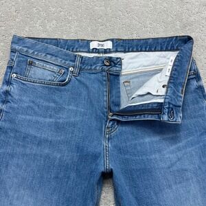 SPOKE London Jeans Mens 35x28 Blue Organic Cotton 12oz Italian Selvedge Build B